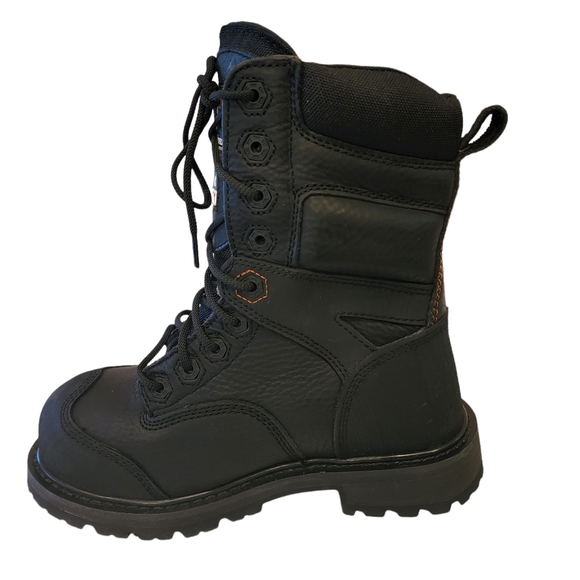 STC Duncan ll Waterproof Leather Work Combat Boots Steel Toe Black 8\